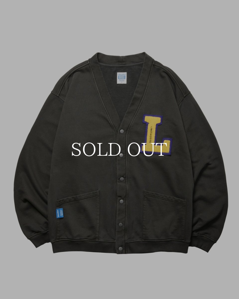 画像1: Liberaiders  GARMENT DYED SWEAT CARDIGAN (1)