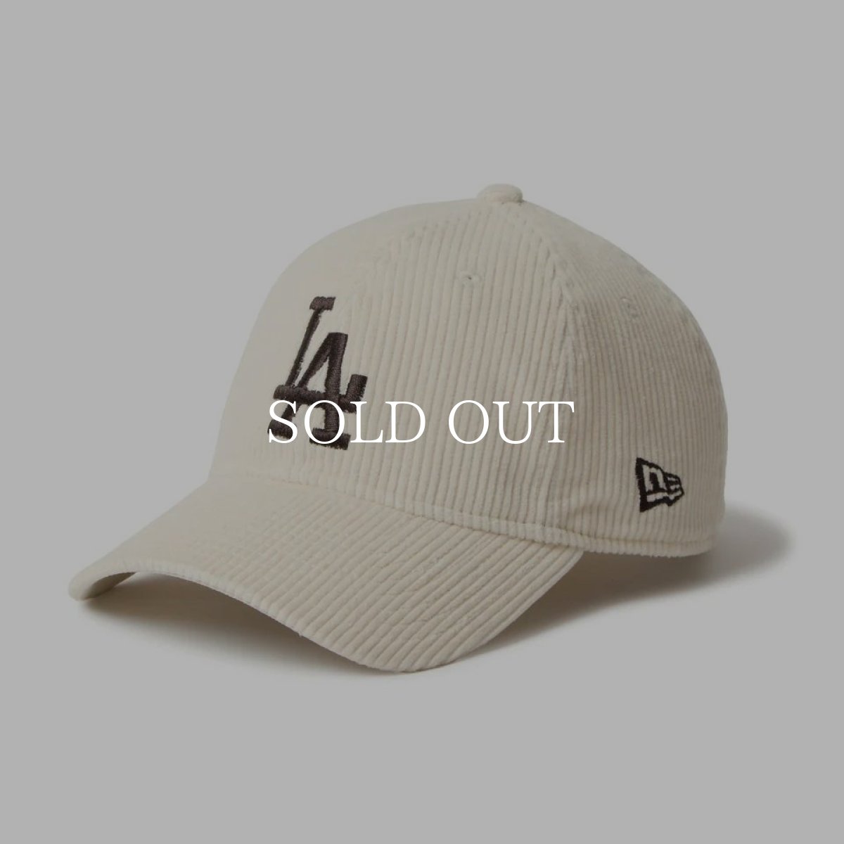 画像1: NEW ERA  9TWENTY Corduroy コーデュロイ ロサンゼルス・ドジャース アイボリー (1)