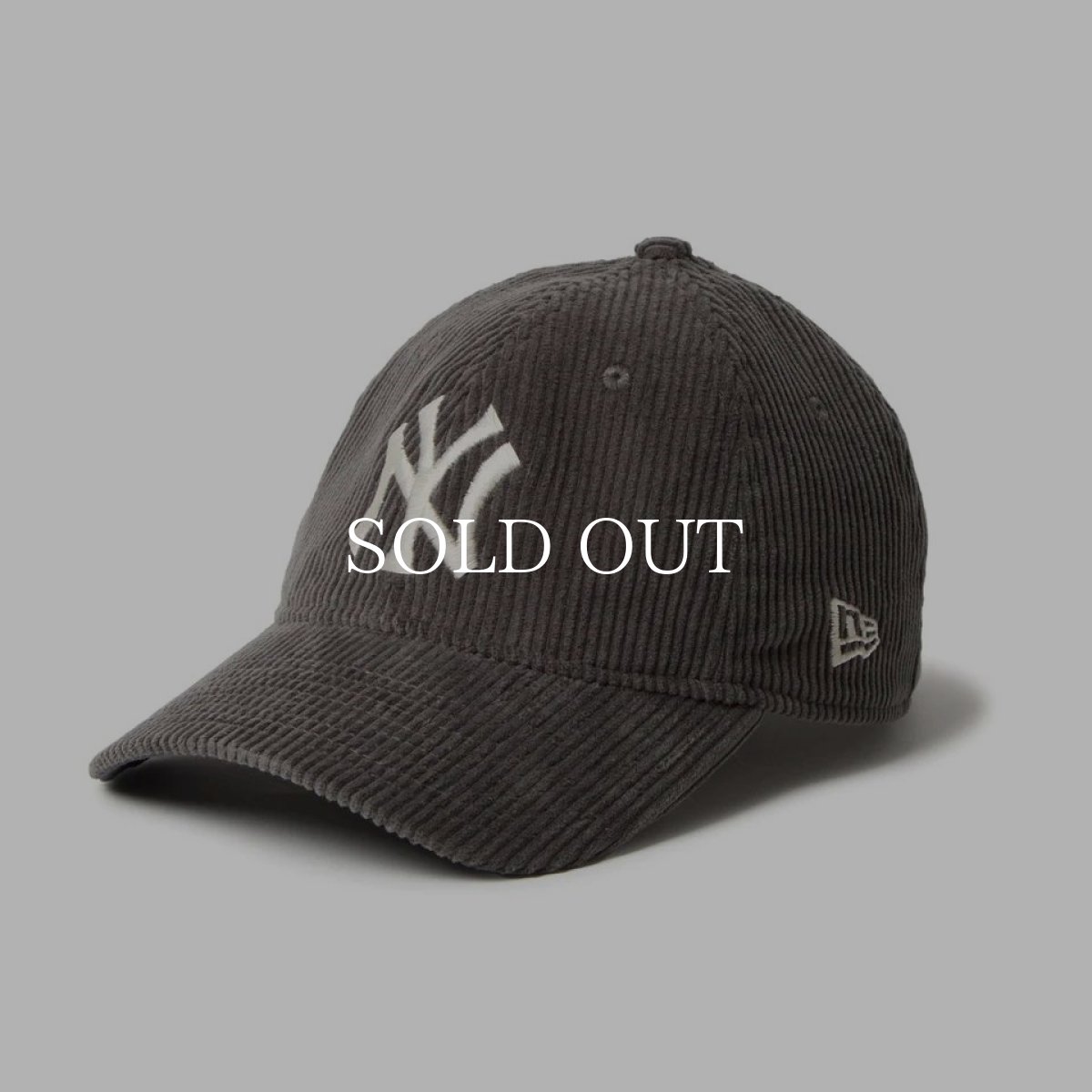 画像1: NEW ERA  9TWENTY Corduroy コーデュロイ ニューヨーク・ヤンキース グレー (1)