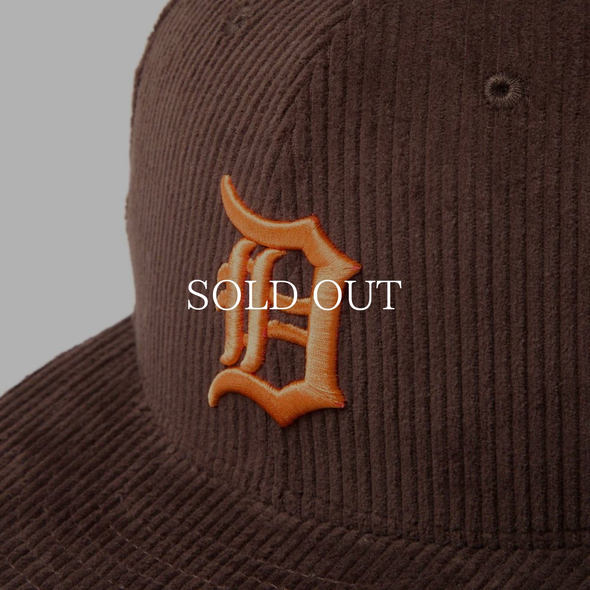 画像2: NEW ERA  59FIFTY Corduroy コーデュロイ デトロイト・タイガース ダークブラウン (2)