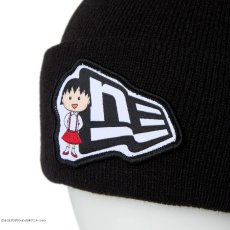 画像2: NEW ERA  ベーシック カフニット ちびまる子ちゃん フラッグロゴ ブラック (2)