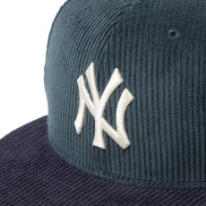 画像2: NEW ERA  59FIFTY Corduroy コーデュロイ ニューヨーク・ヤンキース ブルーグリーン ネイビーバイザー (2)