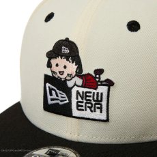 画像4: NEW ERA  キッズ Youth 9FIFTY ちびまる子ちゃん ボックスロゴ まる子 クロームホワイト ブラックバイザー (4)