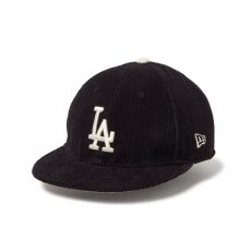 画像1: NEW ERA  RC 9FIFTY レザーストラップ Corduroy コーデュロイ ロサンゼルス・ドジャース ブラック (1)