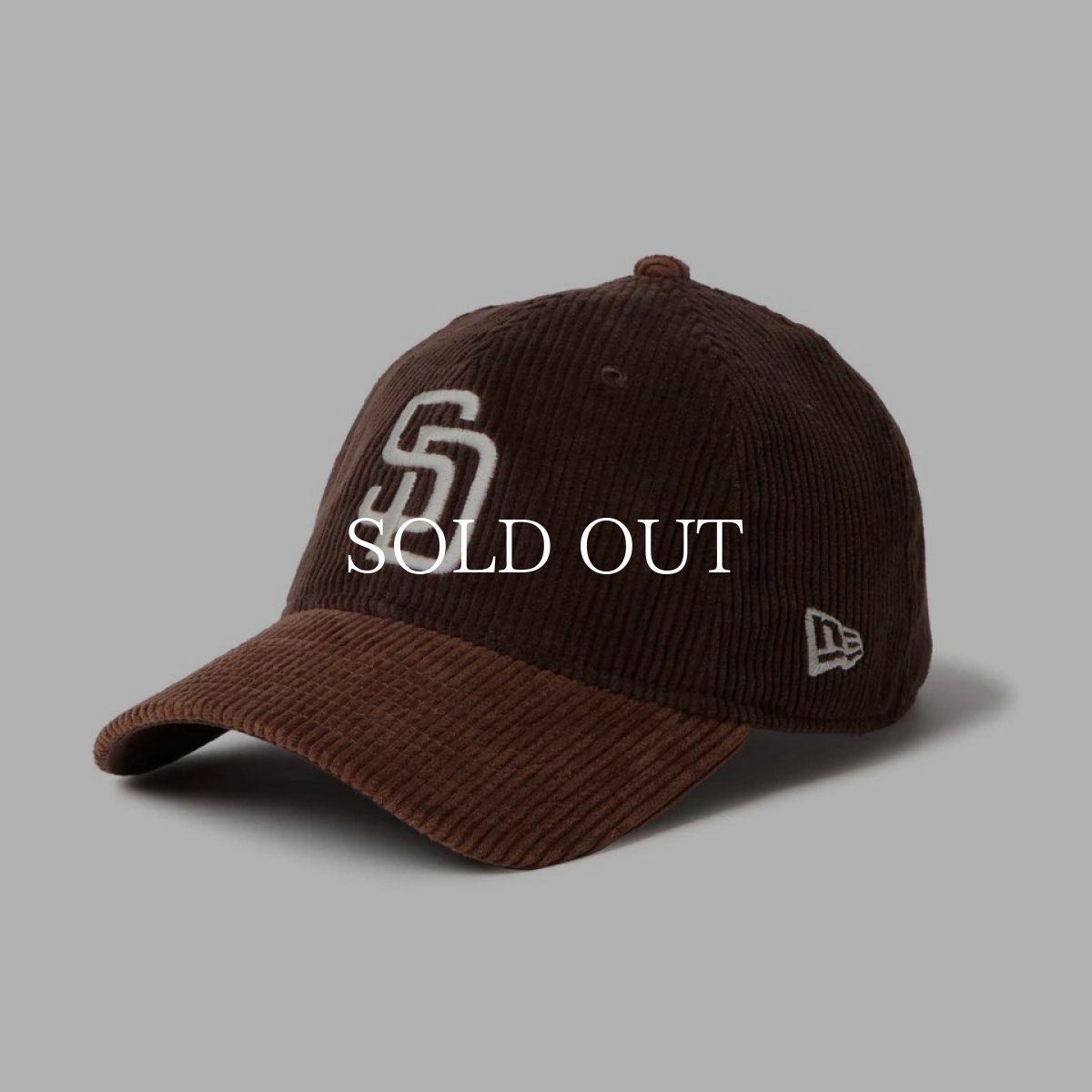 画像1: NEW ERA  9TWENTY Corduroy コーデュロイ サンディエゴ・パドレス ダークブラウン ブラウンバイザー (1)