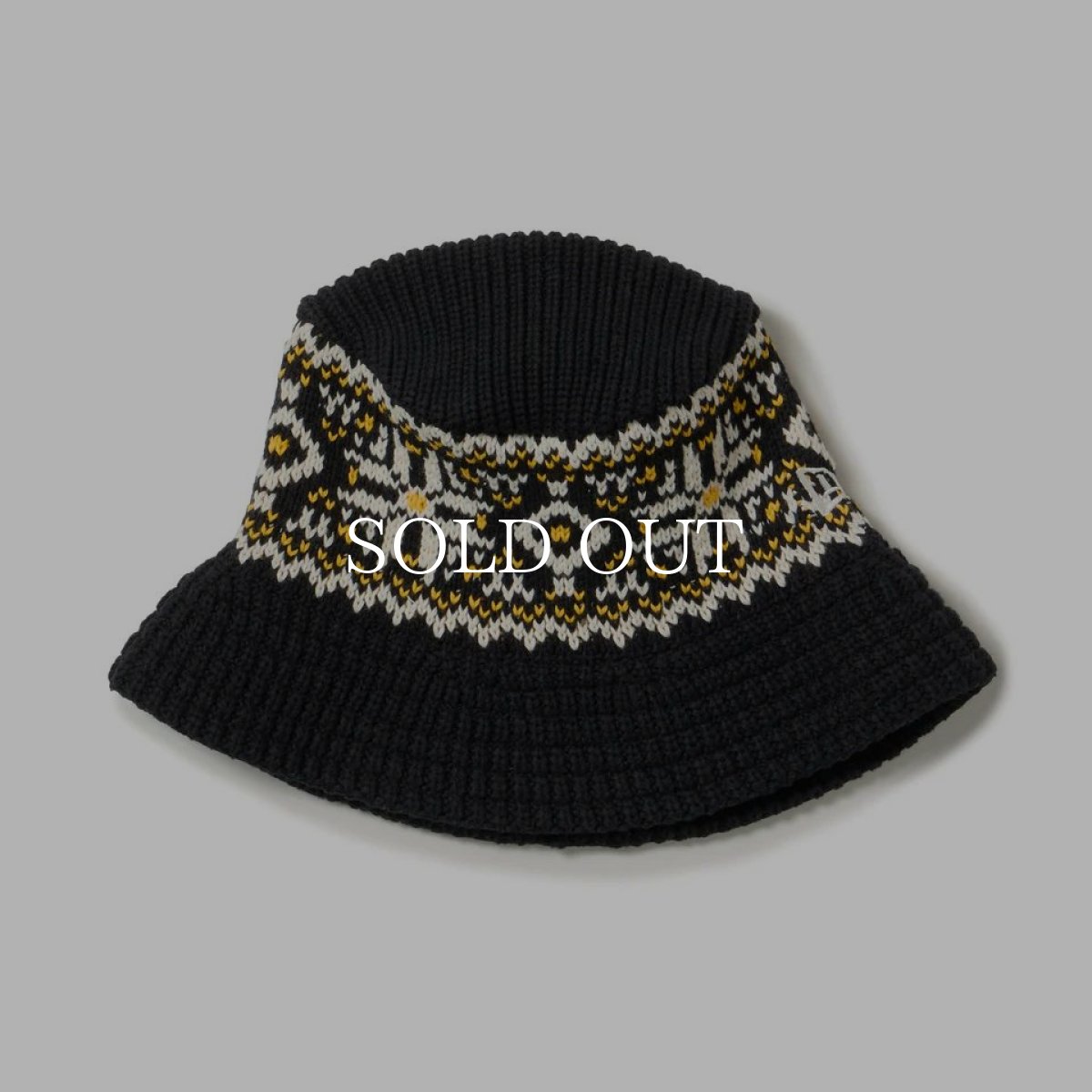 画像1: NEW ERA  ニットバケット Powered by GORO NAKATSUGAWA（MIN-NANO） ノルディック ブラック (1)