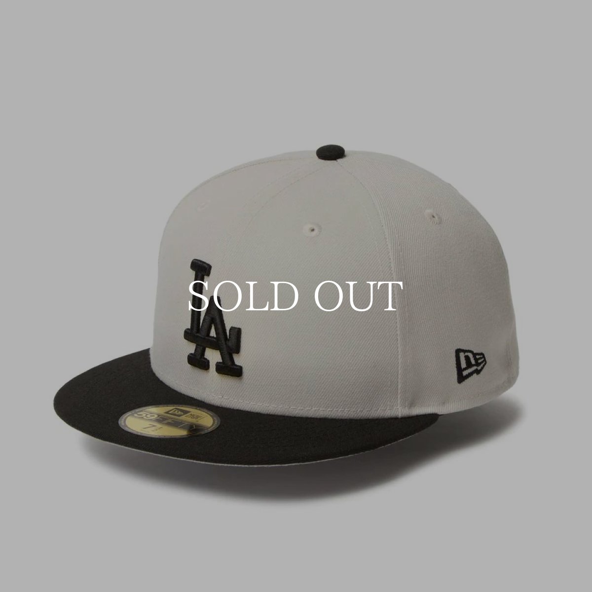 画像1: NEW ERA  59FIFTY Powered by GORO NAKATSUGAWA（MIN-NANO） ロサンゼルス・ドジャース ストーン ブラックバイザー (1)