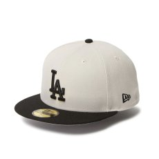 画像1: NEW ERA  59FIFTY Powered by GORO NAKATSUGAWA（MIN-NANO） ロサンゼルス・ドジャース ストーン ブラックバイザー (1)