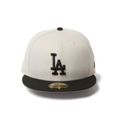 画像2: NEW ERA  59FIFTY Powered by GORO NAKATSUGAWA（MIN-NANO） ロサンゼルス・ドジャース ストーン ブラックバイザー (2)
