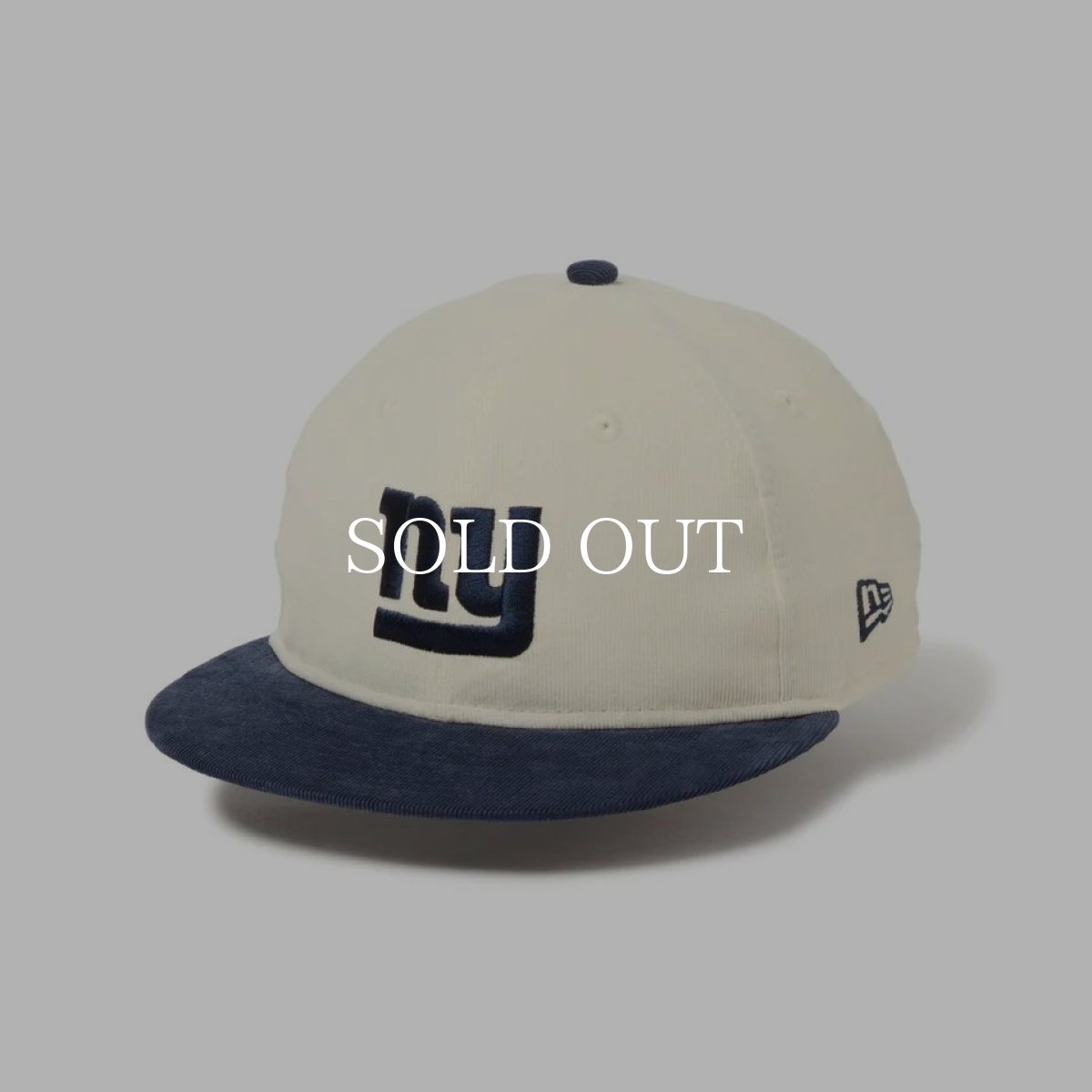 画像1: NEW ERA  RC 9FIFTY Powered by GORO NAKATSUGAWA（MIN-NANO） ニューヨーク・ジャイアンツ コーデュロイ アイボリー ネイビーバイザー (1)