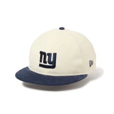 画像1: NEW ERA  RC 9FIFTY Powered by GORO NAKATSUGAWA（MIN-NANO） ニューヨーク・ジャイアンツ コーデュロイ アイボリー ネイビーバイザー (1)