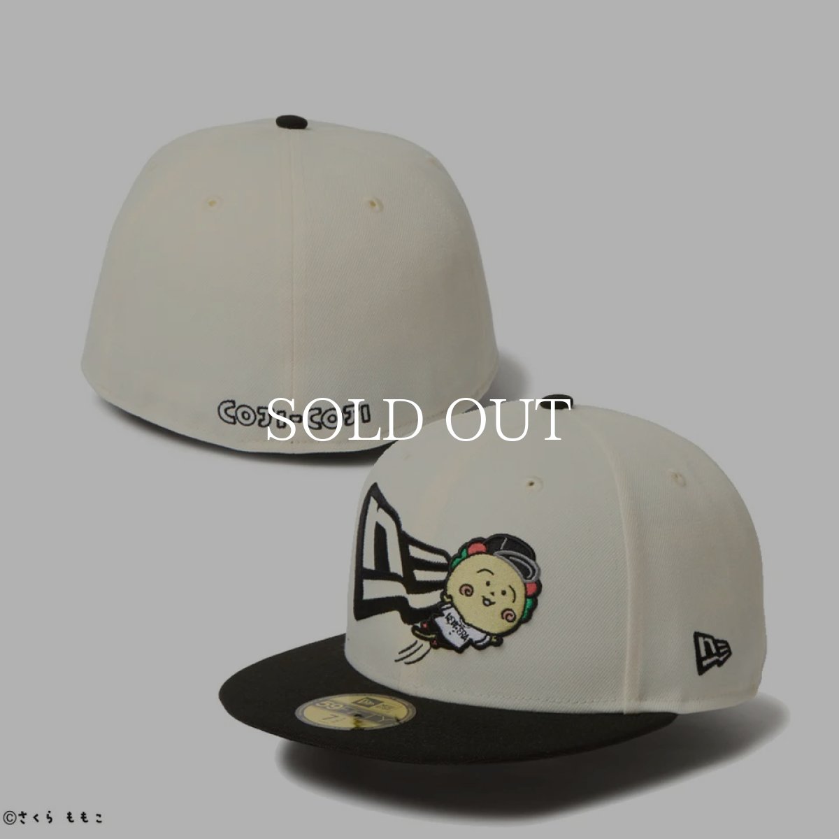 画像3: NEW ERA  59FIFTY コジコジ COJI-COJI フラッグロゴ クローム ブラックバイザー (3)