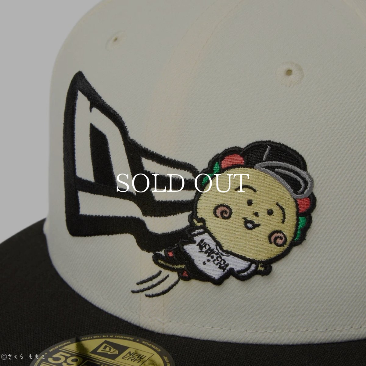 画像9: NEW ERA  59FIFTY コジコジ COJI-COJI フラッグロゴ クローム ブラックバイザー (9)