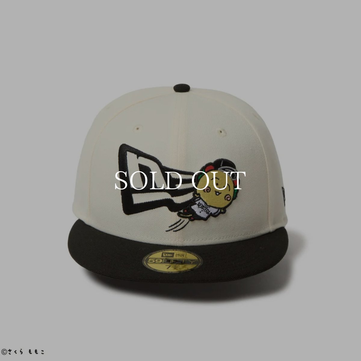 画像2: NEW ERA  59FIFTY コジコジ COJI-COJI フラッグロゴ クローム ブラックバイザー (2)