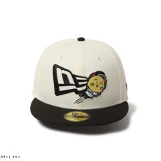 画像2: NEW ERA  59FIFTY コジコジ COJI-COJI フラッグロゴ クローム ブラックバイザー (2)