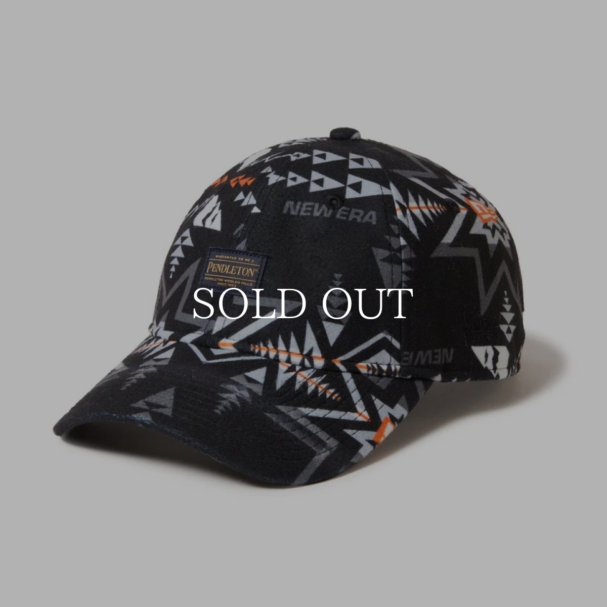 画像1: NEW ERA  9TWENTY Pendleton ペンドルトン ブラック フリース (1)