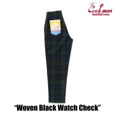 画像2: COOKMAN  シェフパンツ Chef Pants Woven Black Watch Check (2)