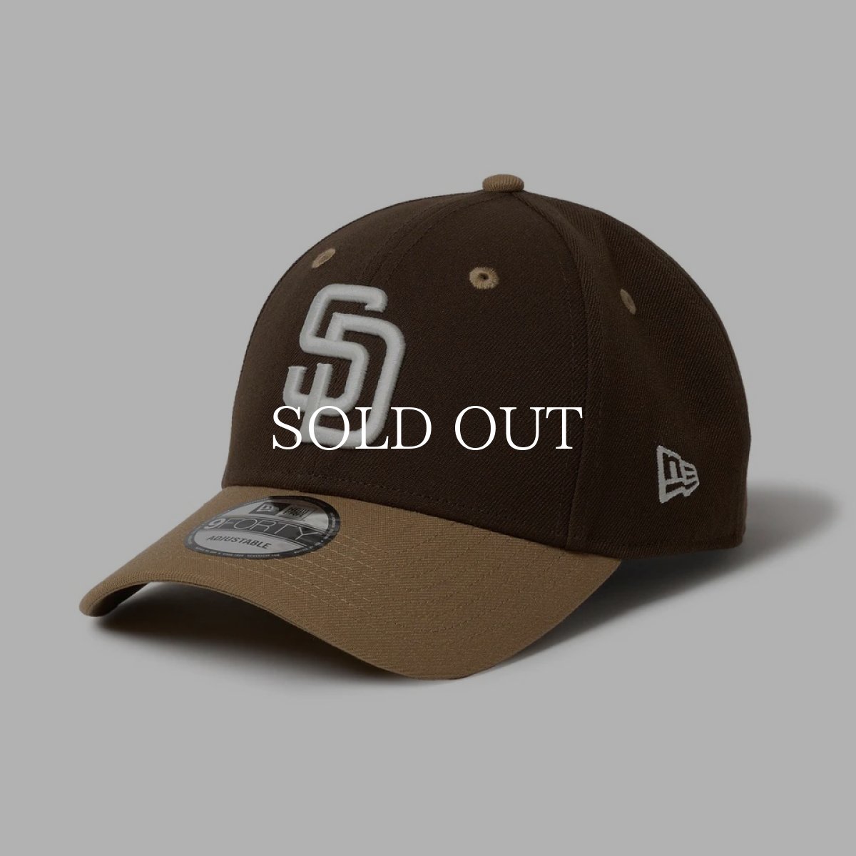 画像1: NEW ERA  9FORTY 2-Tone Woven Label サンディエゴ・パドレス ウォルナット カーキバイザー (1)