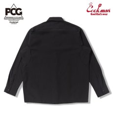画像2: COOKMAN  ワークシャツ Long Sleeve Work Shirts Black (2)