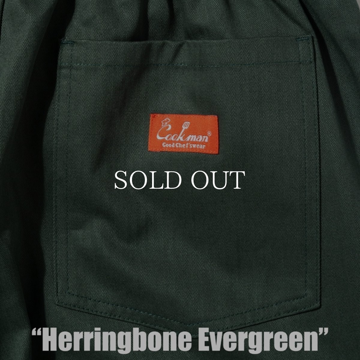 画像7: COOKMAN  シェフパンツ Chef Pants Herringbone Evergreen (7)