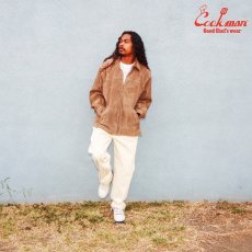 画像12: COOKMAN  シェフパンツ Chef Pants Semiwide Herringbone Stripe Cream (12)