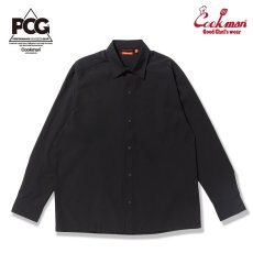 画像1: COOKMAN  ワークシャツ Long Sleeve Work Shirts Black (1)