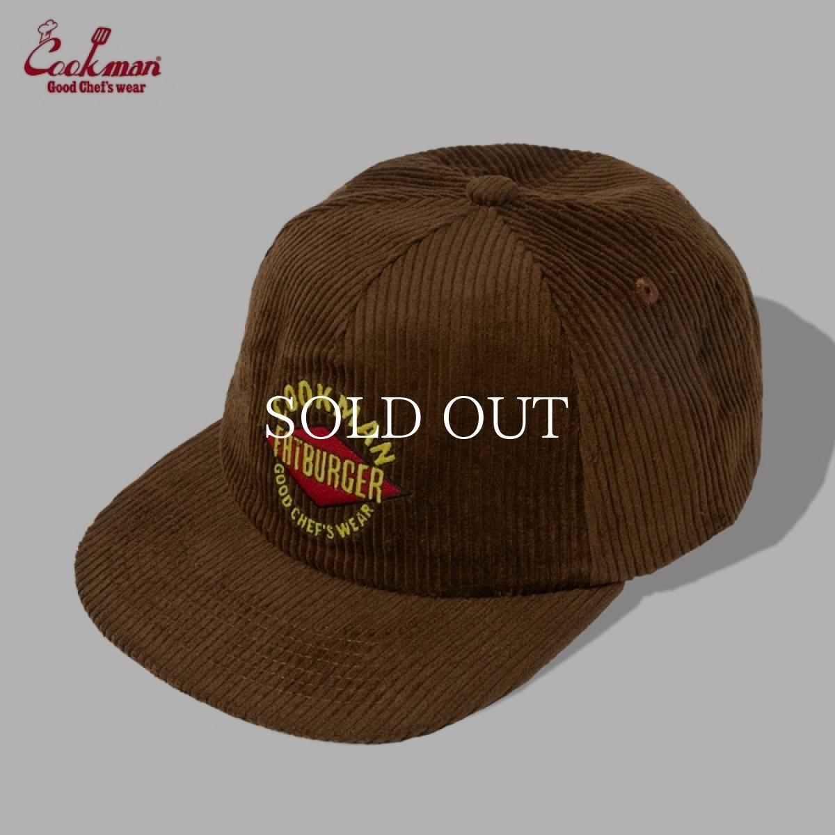 画像1: COOKMAN  キャップ Low Cap FAT Corduroy Brown (1)