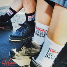 画像9: COOKMAN  ソックス Rib Crew Socks Vision Logo White (9)