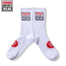 画像5: COOKMAN  ソックス Rib Crew Socks Vision Logo White (5)