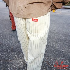 画像15: COOKMAN  シェフパンツ Chef Pants Semiwide Herringbone Stripe Cream (15)