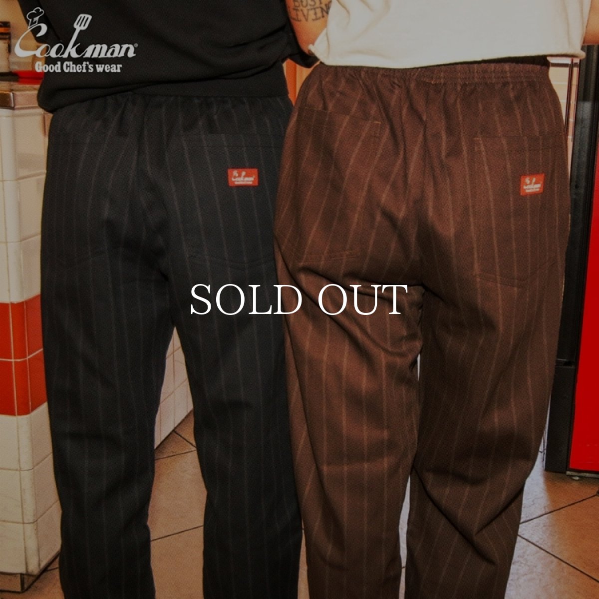 画像16: COOKMAN  シェフパンツ Chef Pants Stripe Black shadow (16)