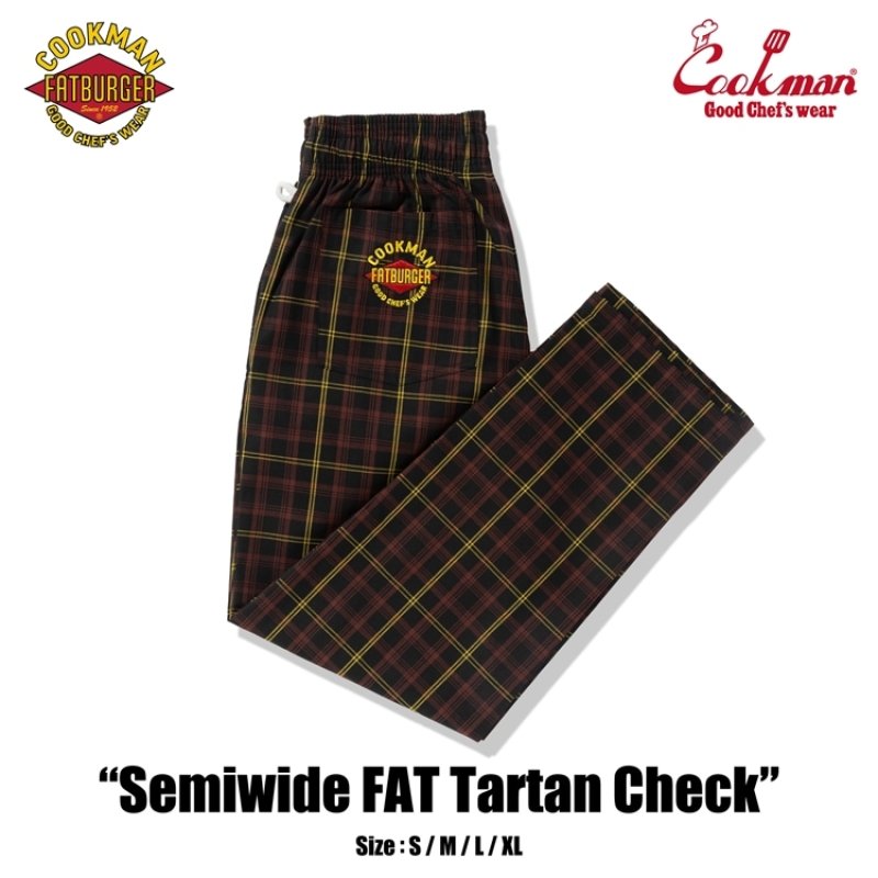 COOKMAN シェフパンツ Chef Pants Semiwide FAT Tartan Check 151