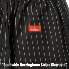 画像7: COOKMAN  シェフパンツ Chef Pants Semiwide Herringbone Stripe Charcoal (7)