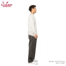 画像32: COOKMAN  シェフパンツ Chef Pants Semiwide Herringbone Stripe Charcoal (32)