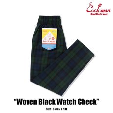 画像1: COOKMAN  シェフパンツ Chef Pants Woven Black Watch Check (1)