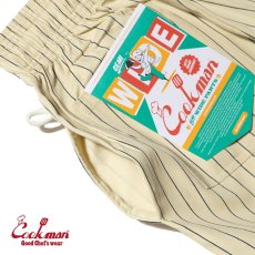 画像9: COOKMAN  シェフパンツ Chef Pants Semiwide Herringbone Stripe Cream (9)