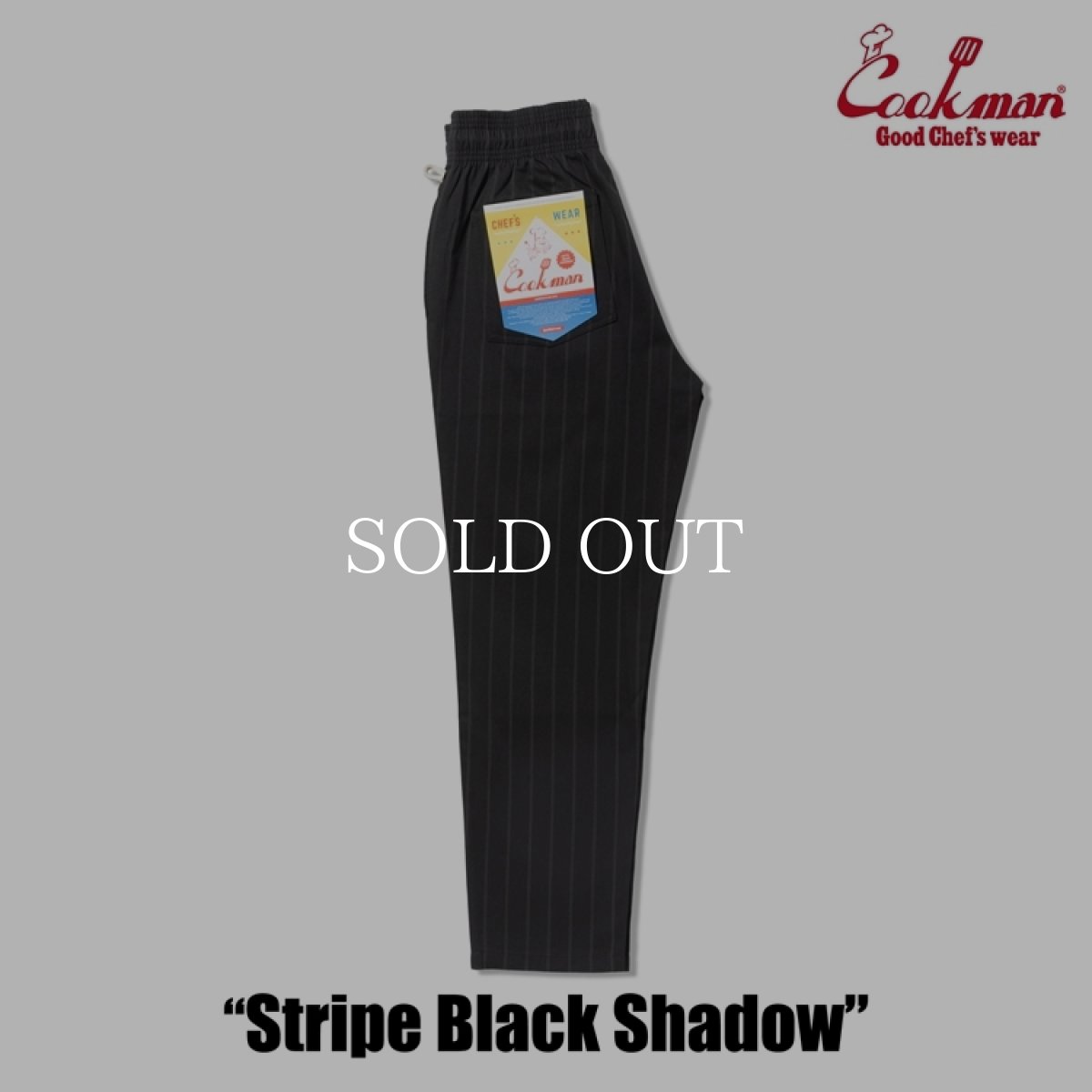 画像2: COOKMAN  シェフパンツ Chef Pants Stripe Black shadow (2)