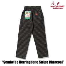 画像3: COOKMAN  シェフパンツ Chef Pants Semiwide Herringbone Stripe Charcoal (3)