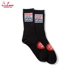 画像2: COOKMAN  ソックス Rib Crew Socks Vision Logo Black (2)