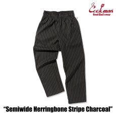 画像10: COOKMAN  シェフパンツ Chef Pants Semiwide Herringbone Stripe Charcoal (10)
