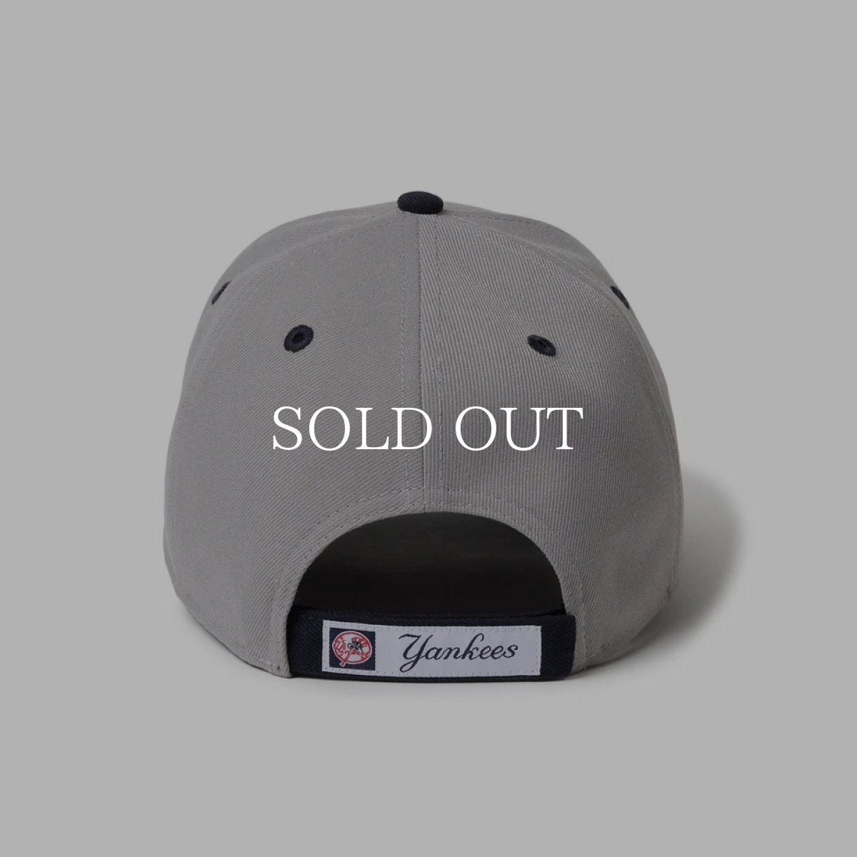 画像5: NEW ERA  9FORTY 2-Tone Woven Label ニューヨーク・ヤンキース グレー ネイビーバイザー (5)