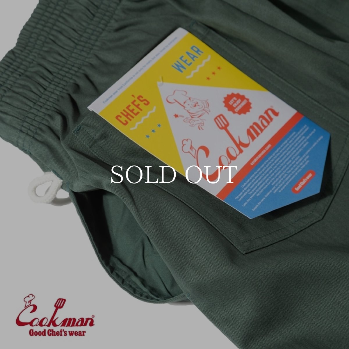 画像10: COOKMAN  シェフパンツ Chef Pants Herringbone Evergreen (10)