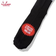 画像4: COOKMAN  ソックス Rib Crew Socks Vision Logo Black (4)
