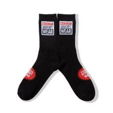 画像1: COOKMAN  ソックス Rib Crew Socks Vision Logo Black (1)