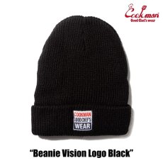 画像1: COOKMAN  ビーニー Beanie Vision Logo Black (1)
