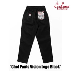 画像4: COOKMAN  シェフパンツ Chef Pants Vision Logo Black (4)