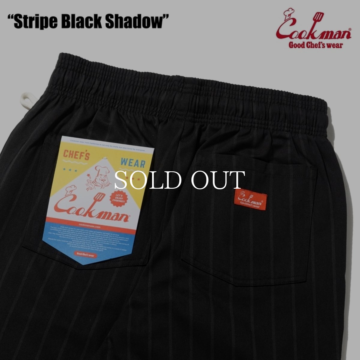 画像6: COOKMAN  シェフパンツ Chef Pants Stripe Black shadow (6)