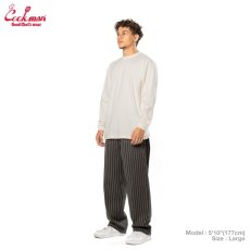 画像29: COOKMAN  シェフパンツ Chef Pants Semiwide Herringbone Stripe Charcoal (29)