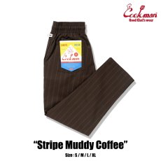 画像1: COOKMAN  シェフパンツ Chef Pants Stripe Muddy Coffee (1)