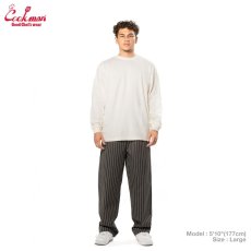 画像28: COOKMAN  シェフパンツ Chef Pants Semiwide Herringbone Stripe Charcoal (28)